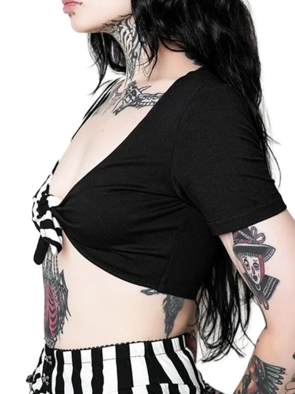Forest Ink Ghost Town Front Tie Top - Picture 4 of 7